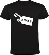 Sale  Heren t-shirt | uitverkoop | korting | winkels | ondernemers | kado | Zwart