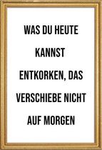 JUNIQE - Poster met houten lijst Korken -40x60 /Wit & Zwart