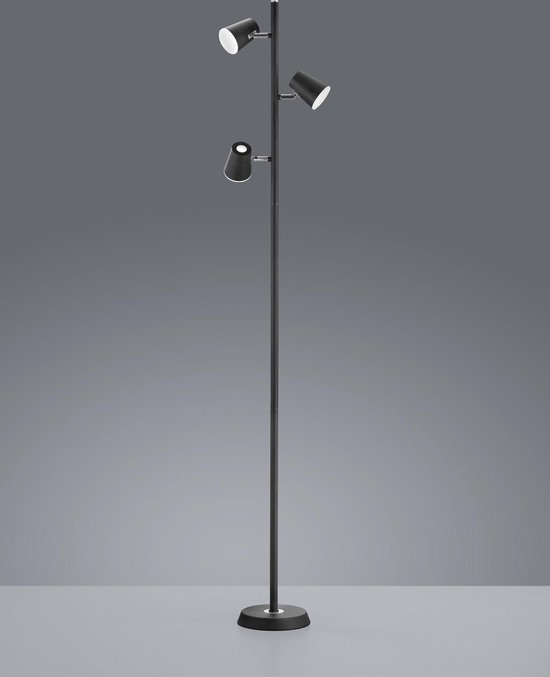 TRIO NARCOS - Vloerlamp - Mat zwart - SMD LED - Binnenverlichting