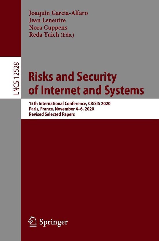 Springer Nature Proceedings Computer Science - Risks and Sec ... - cover