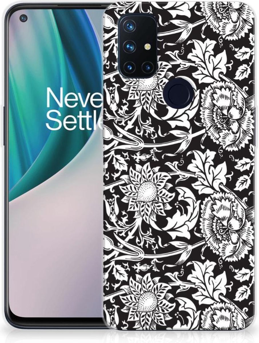 OnePlus Nord N10 5G TPU Case Black Flowers