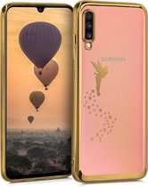 kwmobile hoesje voor Samsung Galaxy A70 - backcover voor smartphone - Fee design - goud / transparant