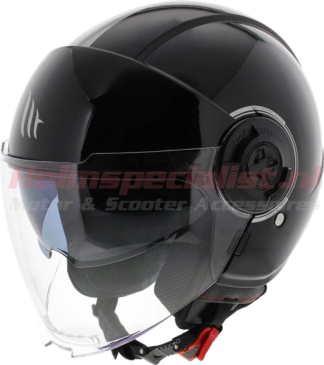 MT Jethelm Viale SV glans zwart L motorhelm scooterhelm