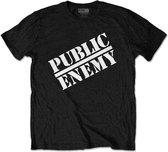 Public Enemy Heren Tshirt -S- Logo Zwart