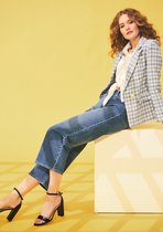 LOLALIZA Wijde eco-wash jeans met hoge taille - Blauw - Maat 36