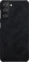 Samsung Galaxy S21 Hoesje - Qin Leather Case - Flip Cover - Zwart