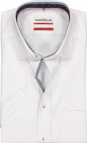 MARVELIS Modern Fit overhemd - korte mouw - wit (contrast) - Strijkvrij - Boordmaat: 43
