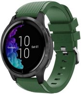 Siliconen Smartwatch bandje - Geschikt voor  Garmin Venu siliconen bandje - legergroen - Horlogeband / Polsband / Armband