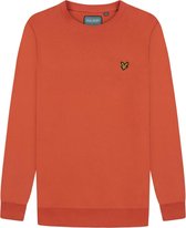 Lyle and Scott Back Print Crew Midlayer heren casual sweater oranje