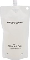 Marie-Stella-Maris Hand & Body Wash Refill - Poivre Noir Frais - Handzeep - Douchegel - Hydraterend - Navulling - 600 ml