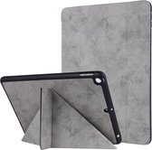 Voor iPad 10,2 inch zijde textuur horizontale vervorming Flip lederen tas met houder en pen sleuf (grijs)