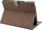 ENKAY Stand Folio Cover Leather Smart Case voor iPad 10.2 (2019) met automatische slaap- / wekfunctie (donkerbruin)
