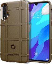 Full Coverage Shockproof TPU Case voor Huawei Nove 5 Pro (Bruin)