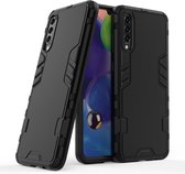 Voor Galaxy A70s Simple Style Shockproof PC + TPU Case (Zwart)