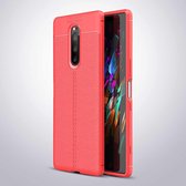 Litchi Texture TPU schokbestendig hoesje voor Sony Xperia XZ4 / Xperia 1 (grijs)