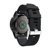 Voor Garmin Fenix 5S siliconen band (zwart)