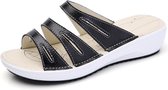 Casual wilde effen kleur sandalen slippers voor dames (kleur: zwart maat: 35)