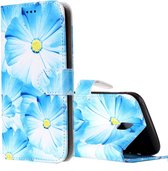 Voor Galaxy J5 (2017) (EU-versie) Orchidee-patroon Horizontale flip lederen tas met houder en kaartsleuven en portemonnee