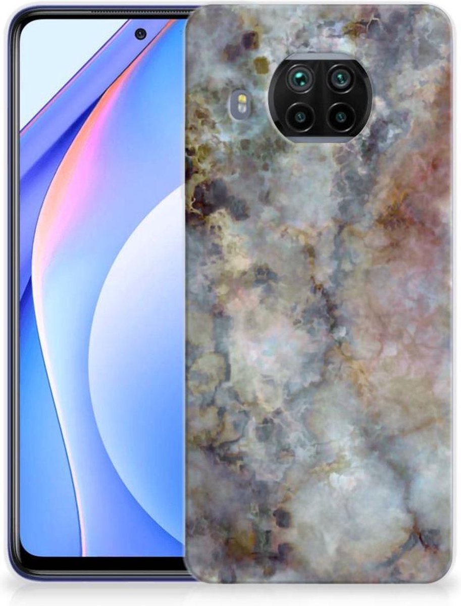 Xiaomi Mi 10T Lite TPU Siliconen Hoesje Marmer Grijs