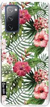 Casetastic Samsung Galaxy S20 FE 4G/5G Hoesje - Softcover Hoesje met Design - Tropical Flowers Print