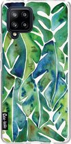 Casetastic Samsung Galaxy A42 (2020) 5G Hoesje - Softcover Hoesje met Design - Green Philodendron Print