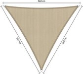 Shadow Comfort® Gelijkzijdige driehoek schaduwdoek - UV Bestendig - Zonnedoek - 360 x 360 x 360 CM - Neutral Sand