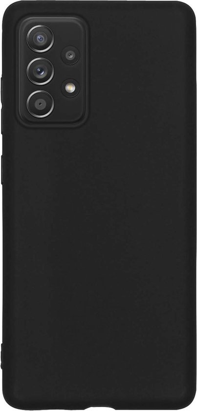 Coque Samsung A72 Coque en Siliconen Zwart avec Protecteur d'Ecran - Coque Samsung Galaxy A72 Coque en Silicone avec Protecteur d'Ecran - Zwart