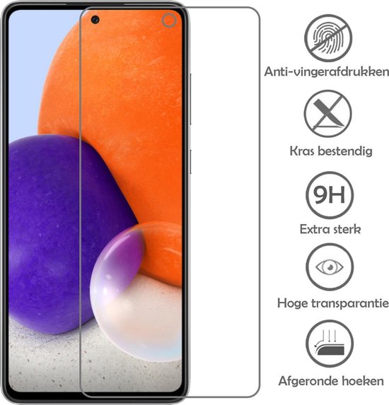 Coque Samsung A72 Avec 2 Protecteurs D'écran - Samsung Galaxy A72 - Siliconen Samsung A72 Avec 2 Protecteurs D'écran - Rouge