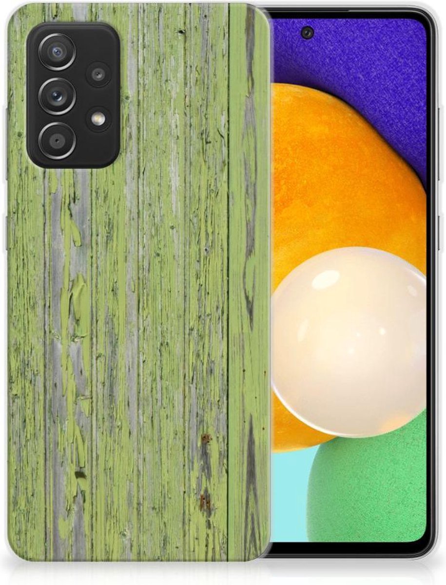 Samsung Galaxy A52 (5G/4G) Bumper Hoesje Green Wood