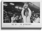 Walljar - AZ 67 - FC Utrecht '82 - Zwart wit poster met lijst