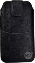 Nokia Lumia 435 Zwart Insteekhoesje met riemlus en opbergvakje
