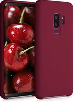 kwmobile telefoonhoesje voor Samsung Galaxy S9 Plus - Hoesje met siliconen coating - Smartphone case in rabarber rood