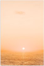 Poster – Ondergaande Zon in de Zee - 60x90cm Foto op Posterpapier