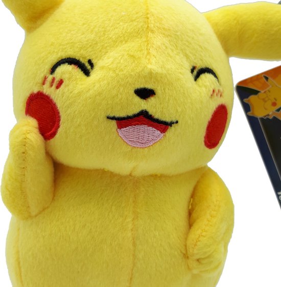 Pokemon - Pikachu - Knipoog - Pluche Knuffel (Tomy) - 20 cm van Pokémon — afbeelding 4