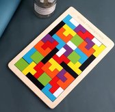 Puzzel - Houten Tetris puzzel - Leren spelen. Puzzel hout - Vanaf 24 maanden