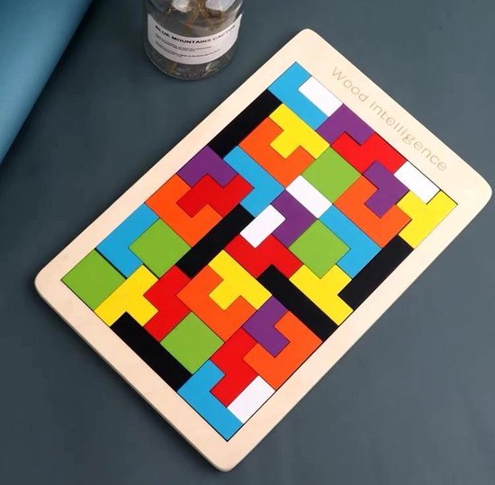 weduwnaar Burgerschap Isaac Puzzel - Houten Tetris puzzel - Leren spelen. Puzzel hout - Vanaf 24  maanden | bol.com