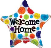 Witbaard Folieballon Welcome Home Star 46 Cm Wit