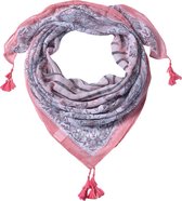 Clayre & Eef sjaal 110x110cm roze