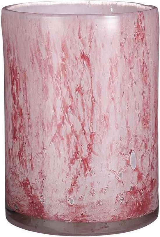 Vase Cylindre Estelle Mica Decorations - H23 x Ø17 cm - Verre recyclé - Rose clair