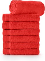 Bamatex Home Textiles - Collectie Emotion - Gastendoekje - RED - set van 6 stuks - Egeïsche gekamde katoen - 540 g/m2