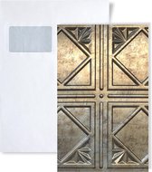 1 PROEFMONSTER S-705632 Profhome 3D Artnuovo Crosshatch BACKSPLASH Collection Wandpaneel STAAL in ongeveer A4-formaat