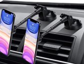 Support de téléphone de voiture - Réglable - Aimant - Ventouse - Support de téléphone magnétique pour dans la voiture ou le bureau - Convient pour iPhone 11/12 Pro max / Samsung S21 Plus / Ultra