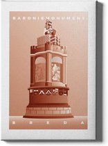 Walljar - Baroniemonument - Muurdecoratie - Canvas schilderij