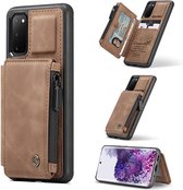 Casemania Hoesje Geschikt voor Samsung Galaxy A72 Sienna Brown - Luxe Back Cover - RFID Wallet Case