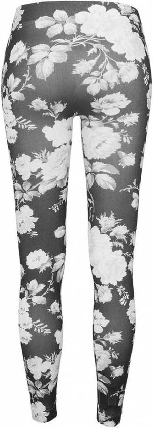 Legging Urban Classics -S- Flower Graphic Noir / Blanc