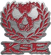 Killswitch Engage Pin Skull Wreath Rood/Zilverkleurig