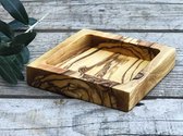 Houten Gegraveerde Cookie Single, Olijfhout Gegraveerde Cookie Single Handgemaakte Kommen, Handgemaakt Decoratief