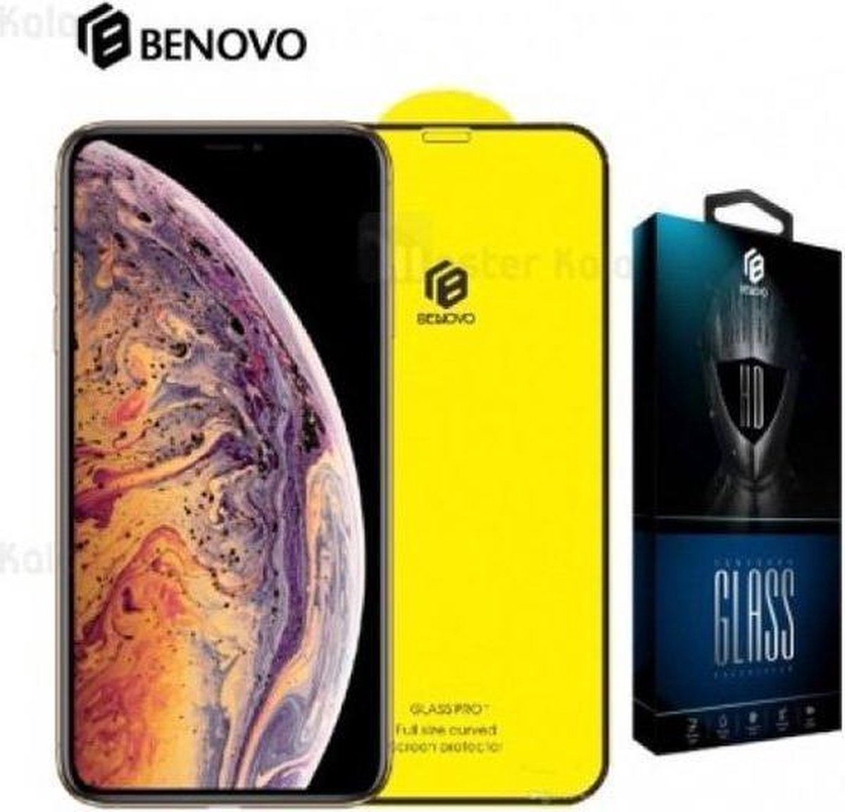 Benovo Apple iPhone 8 PLUS Screenprotector Glas - Tempered Glass - Full Cover - wit