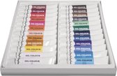 Olieverf schilder setje 24 kleuren tubes 12 ml - Hobby/knutselmateriaal creatief
