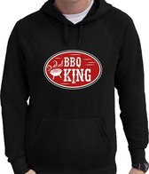 BBQ king cadeau hoodie zwart voor heren L